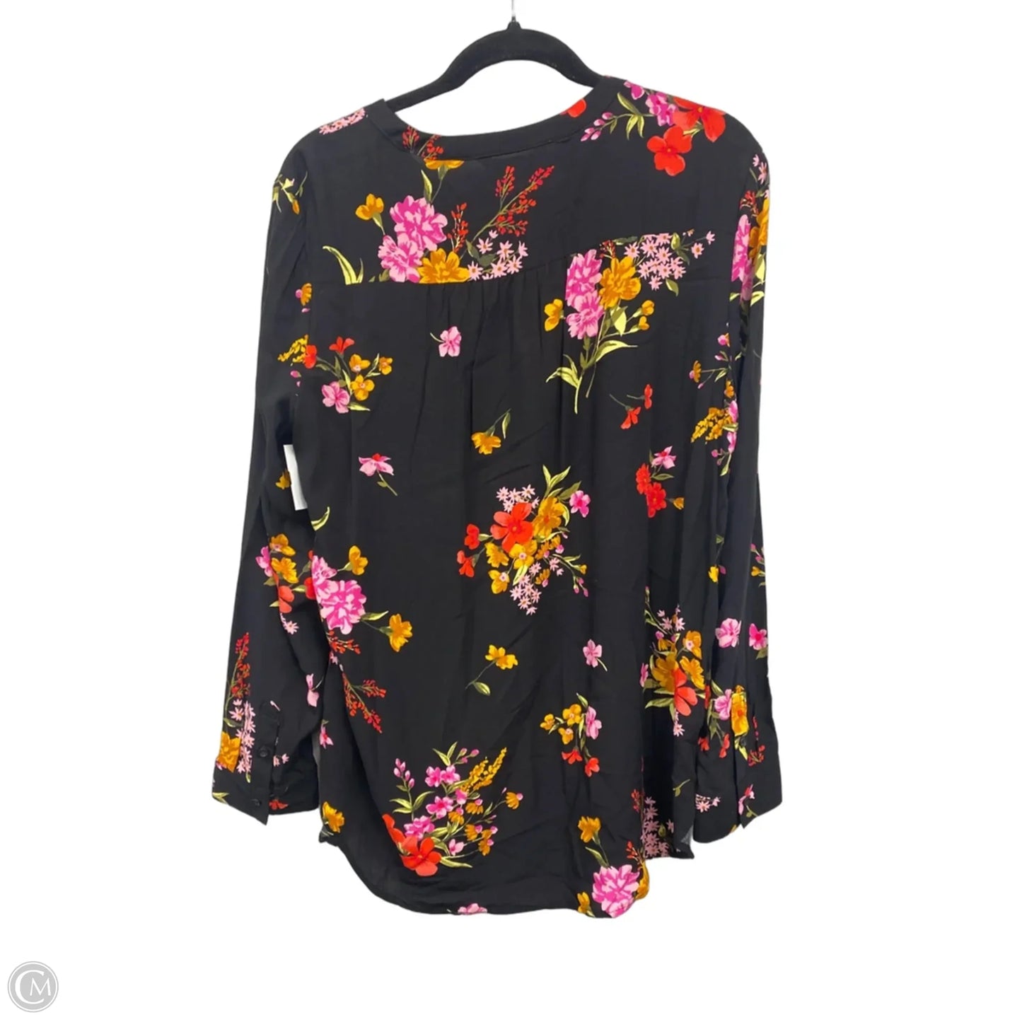 Top Long Sleeve By Old Navy In Black & Red, Size: L