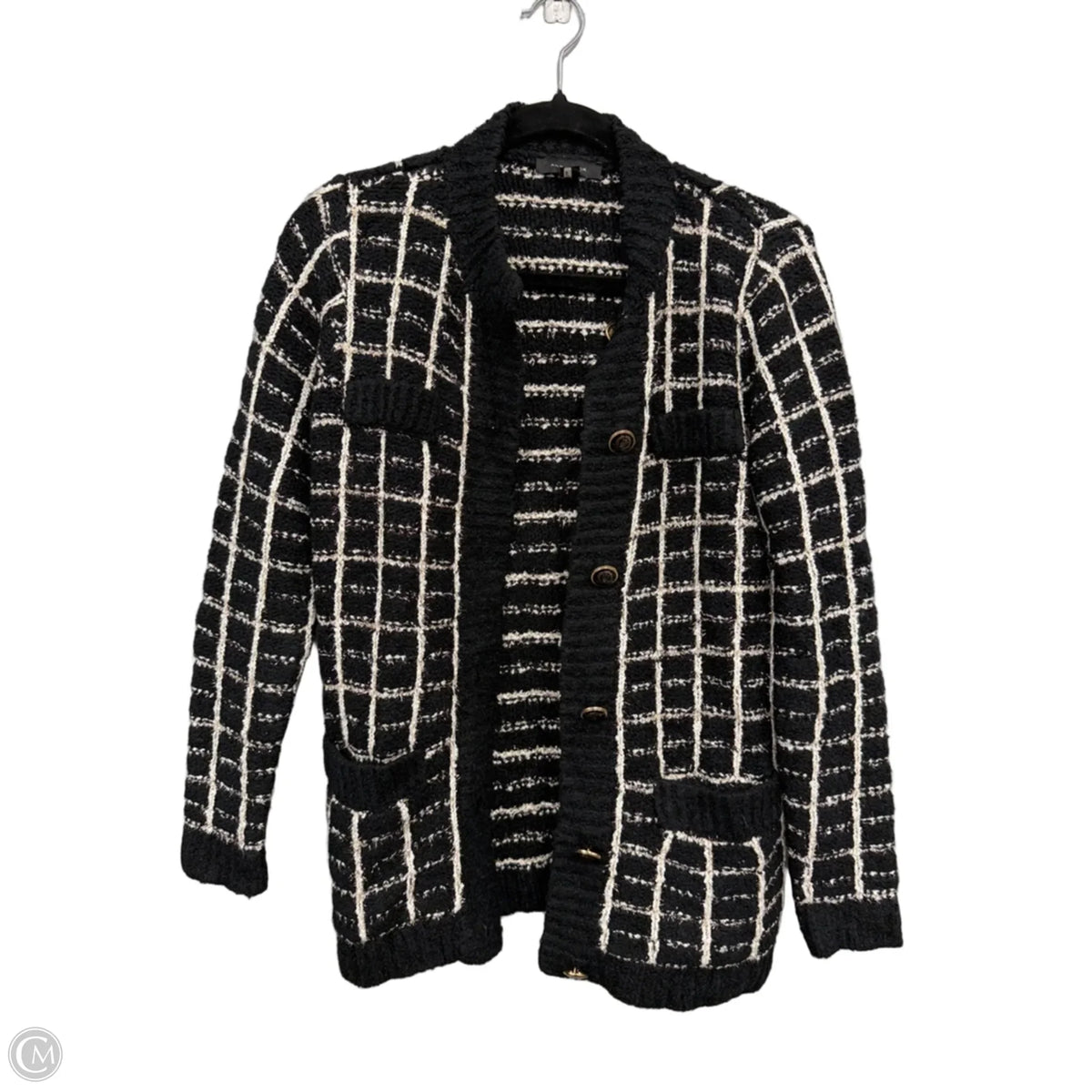 Cardigan By Ann Taylor In Black & Cream, Size: S
