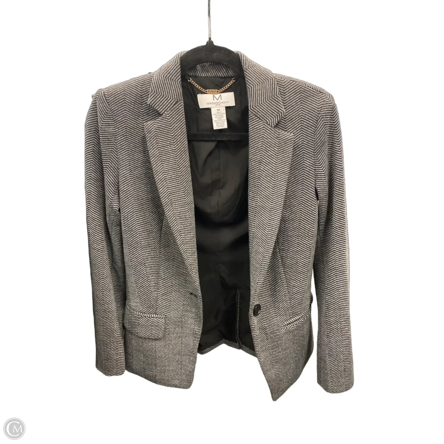 Blazer By Magaschoni In Black & Grey, Size: Xsp