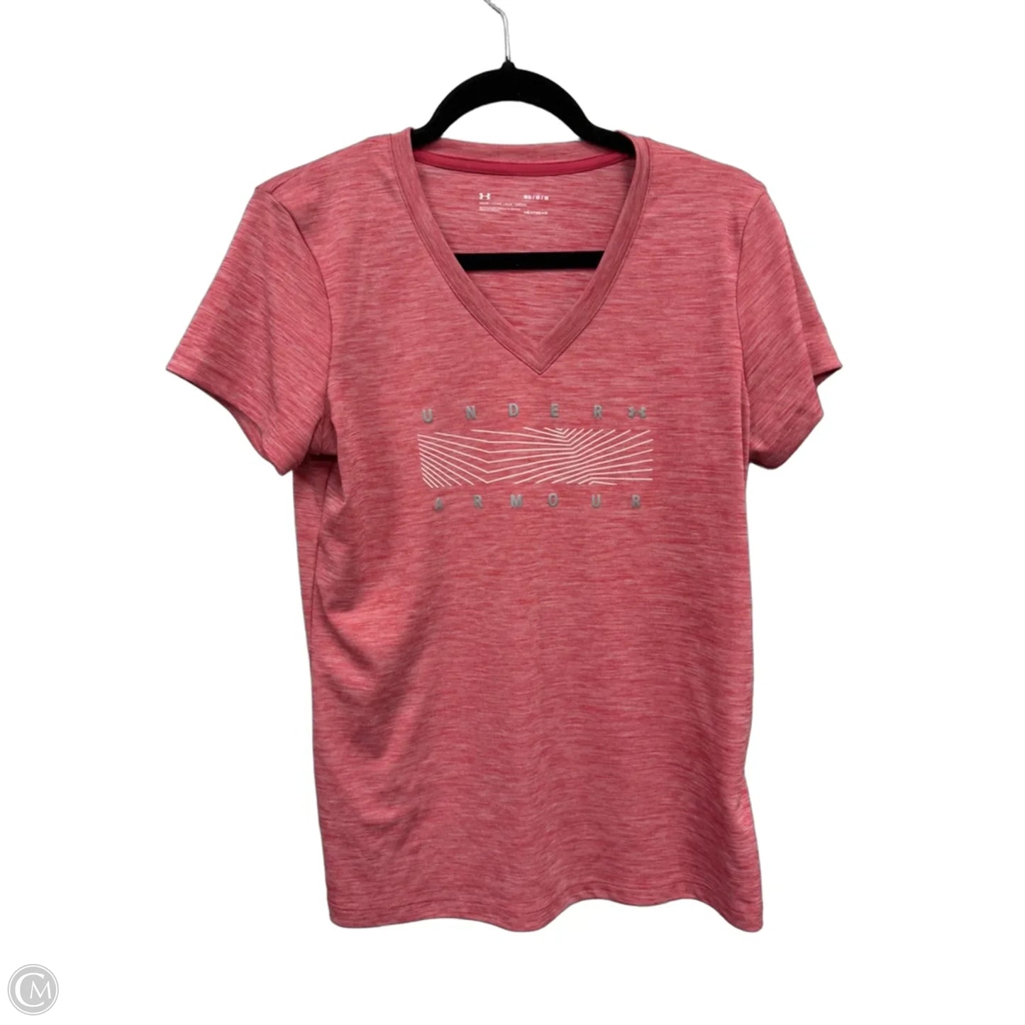 Athletic Top Short Sleeve By Under Armour In Pink, Size: M