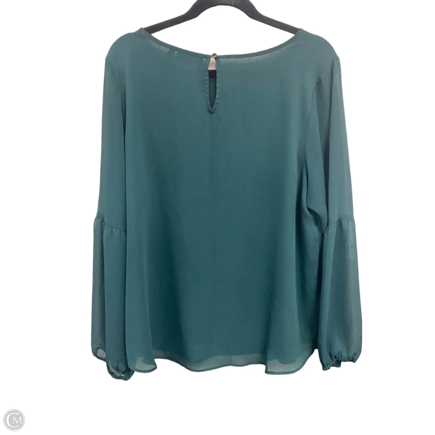 Blouse Long Sleeve By Apt 9 In Green, Size: Xl