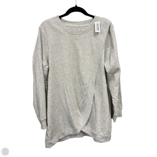 Sweatshirt Crewneck By Old Navy In Grey, Size: Xl