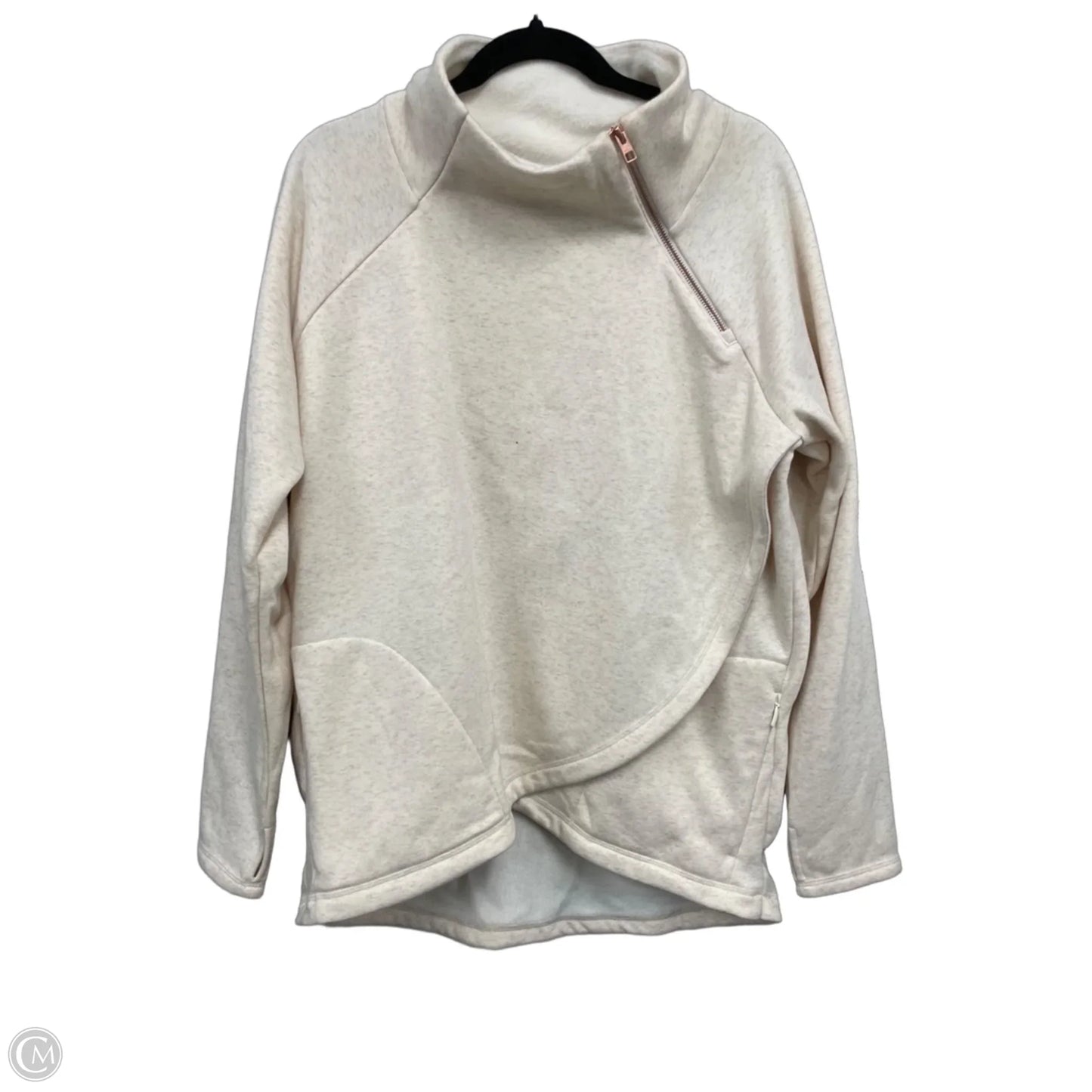 Sweatshirt Collar By Athleta In Cream, Size: Xl