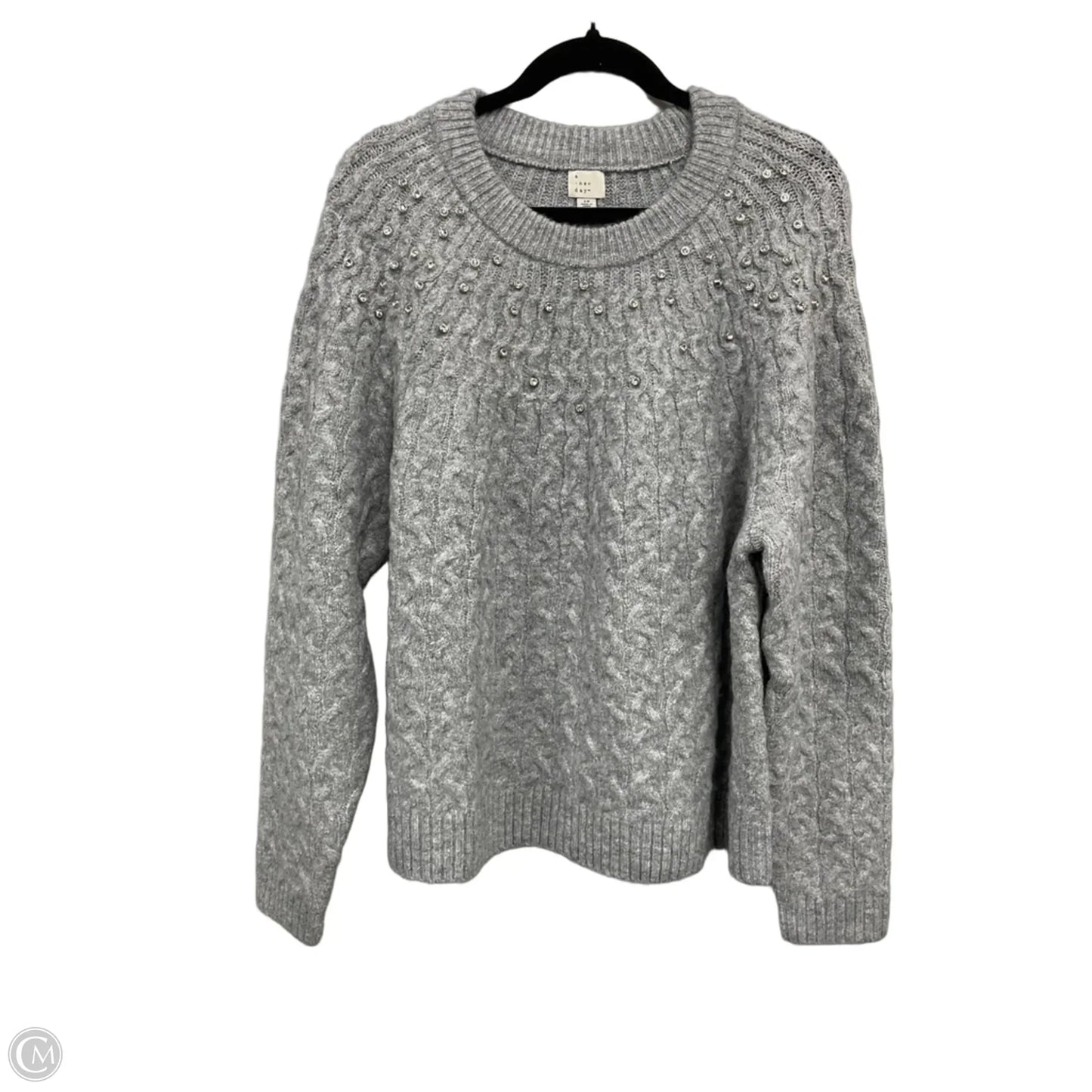 Sweater By A New Day In Green & Silver, Size: 1x