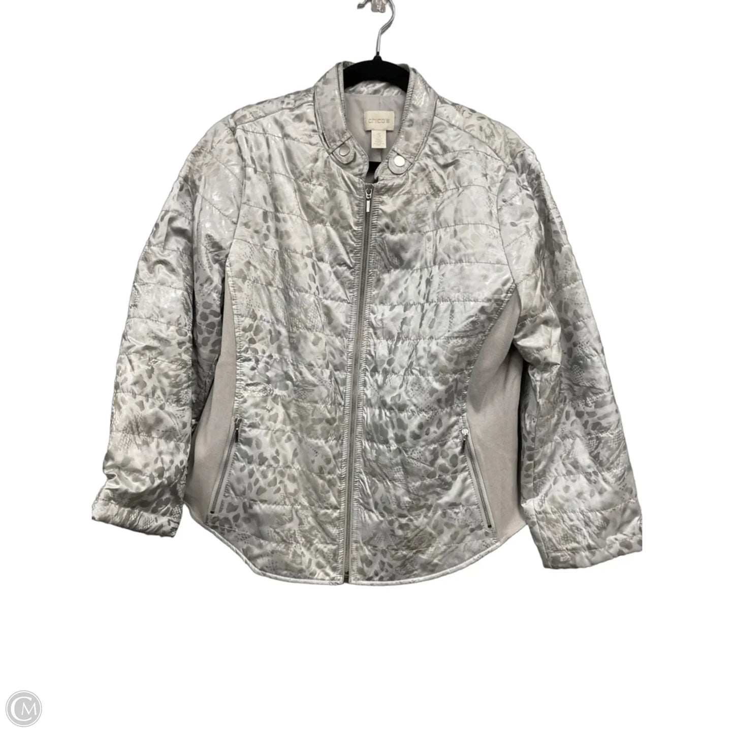 Jacket Other By Chicos In Grey, Size: Xl