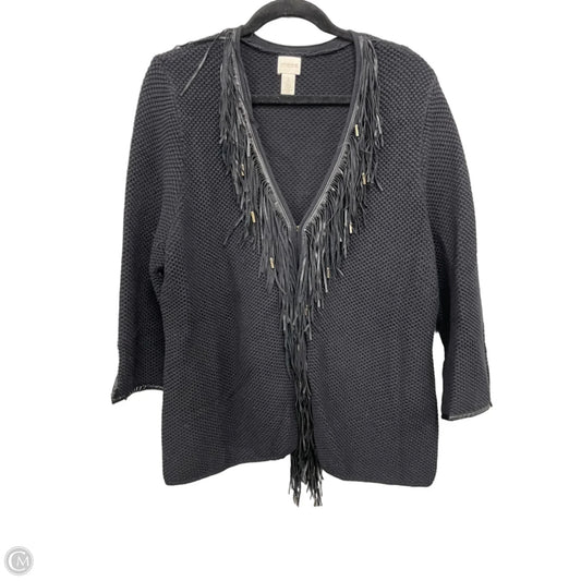 Sweater Cardigan By Chicos In Black, Size: Xl