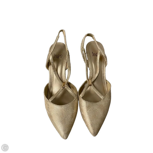 Shoes Heels Stiletto By Impo In Gold & Tan, Size: 9.5
