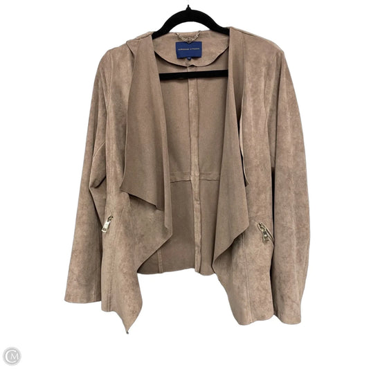 Jacket Other By Adrienne Vittadini In Tan, Size: M