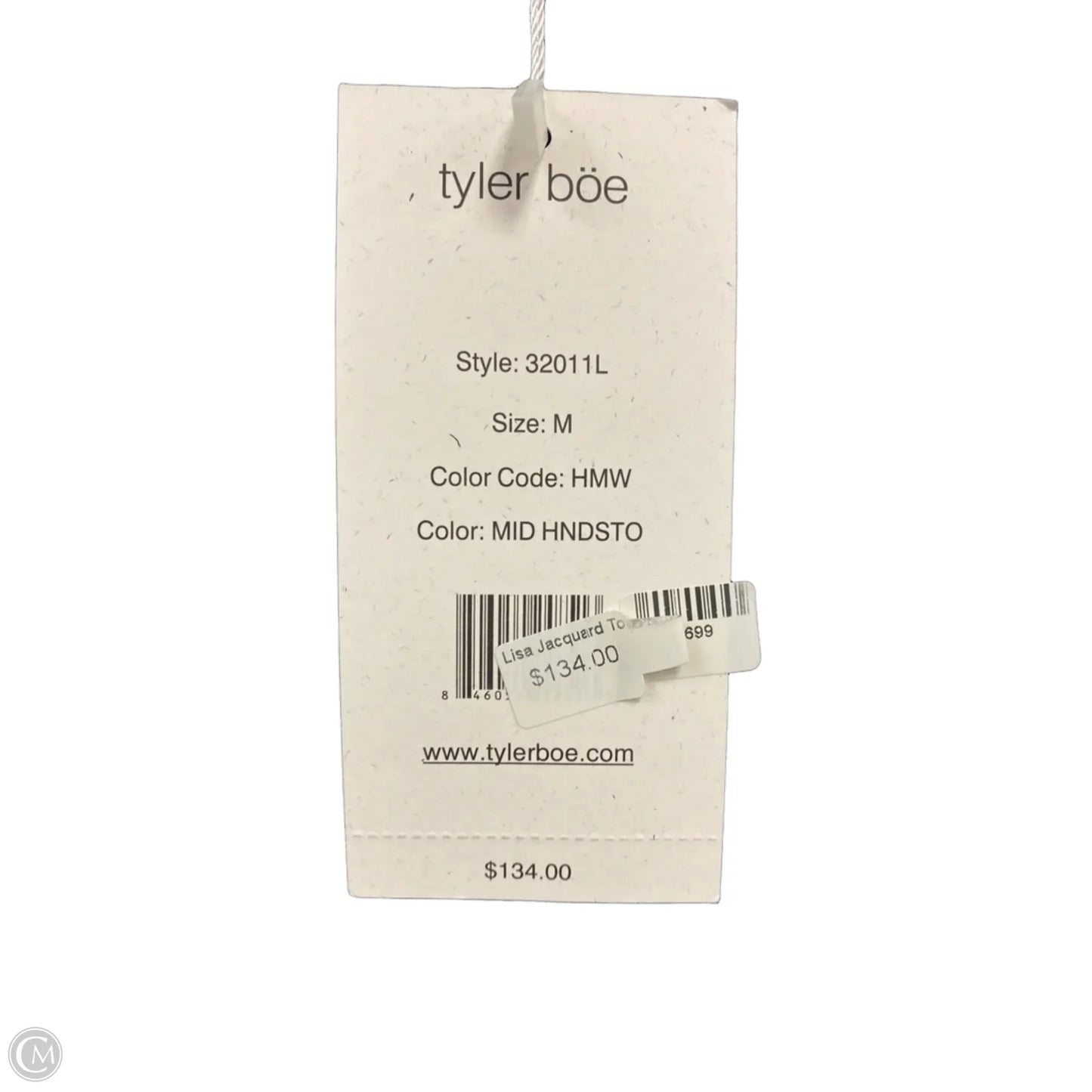 Top 3/4 Sleeve By Tyler Boe In Black & White, Size: M