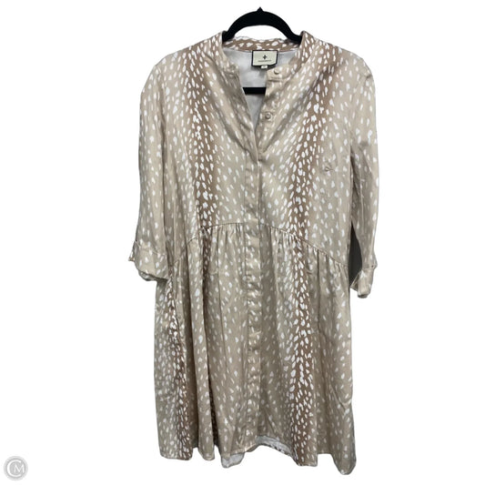 Dress Designer By Tuckernuck In Cream & Tan, Size: M