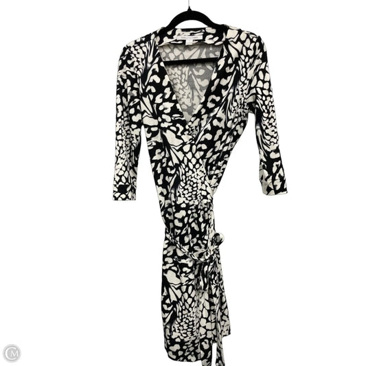 Dress Designer By Diane Von Furstenberg In Black & Cream, Size: 10