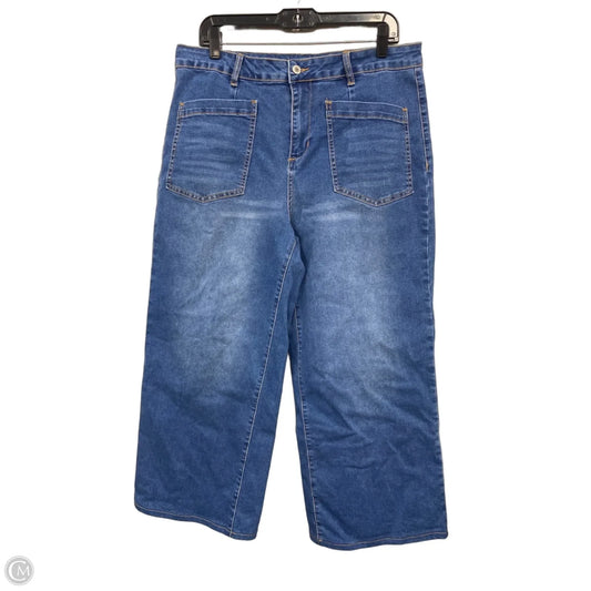 Jeans Wide Leg By Sidefeel In Blue, Size: 16