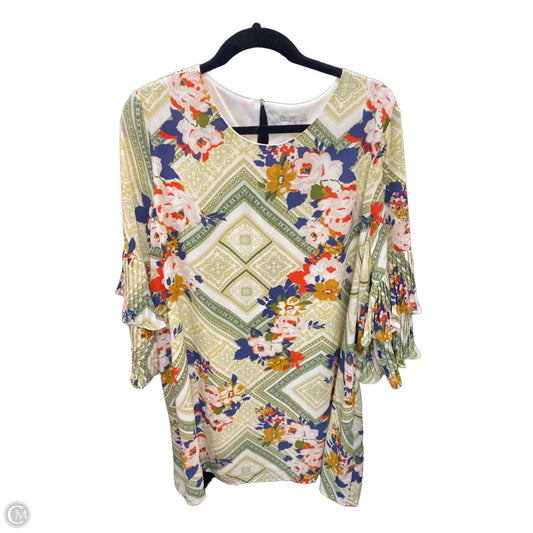 Dress Casual Short By Cato In Gold & Green, Size: Xl