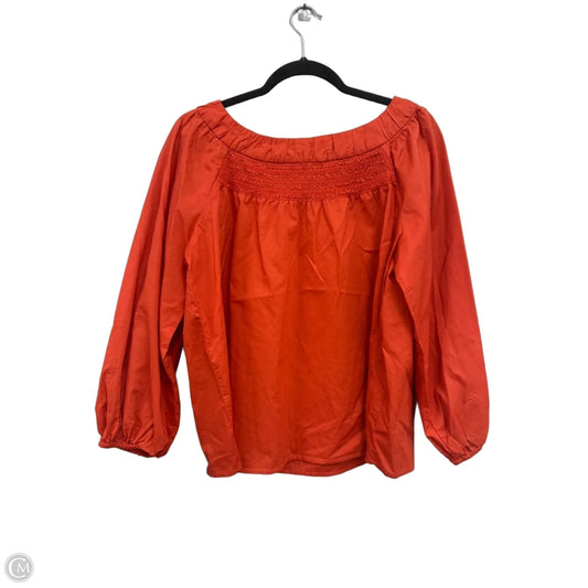 Top Long Sleeve By Maeve In Orange, Size: M