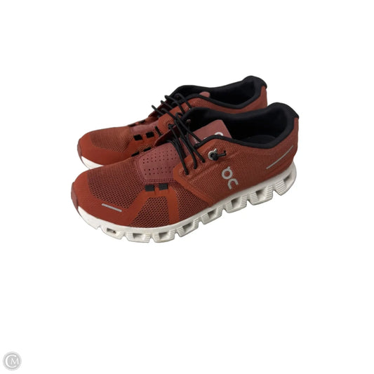 Shoes Athletic By On Cloud In Black & Orange, Size: 7