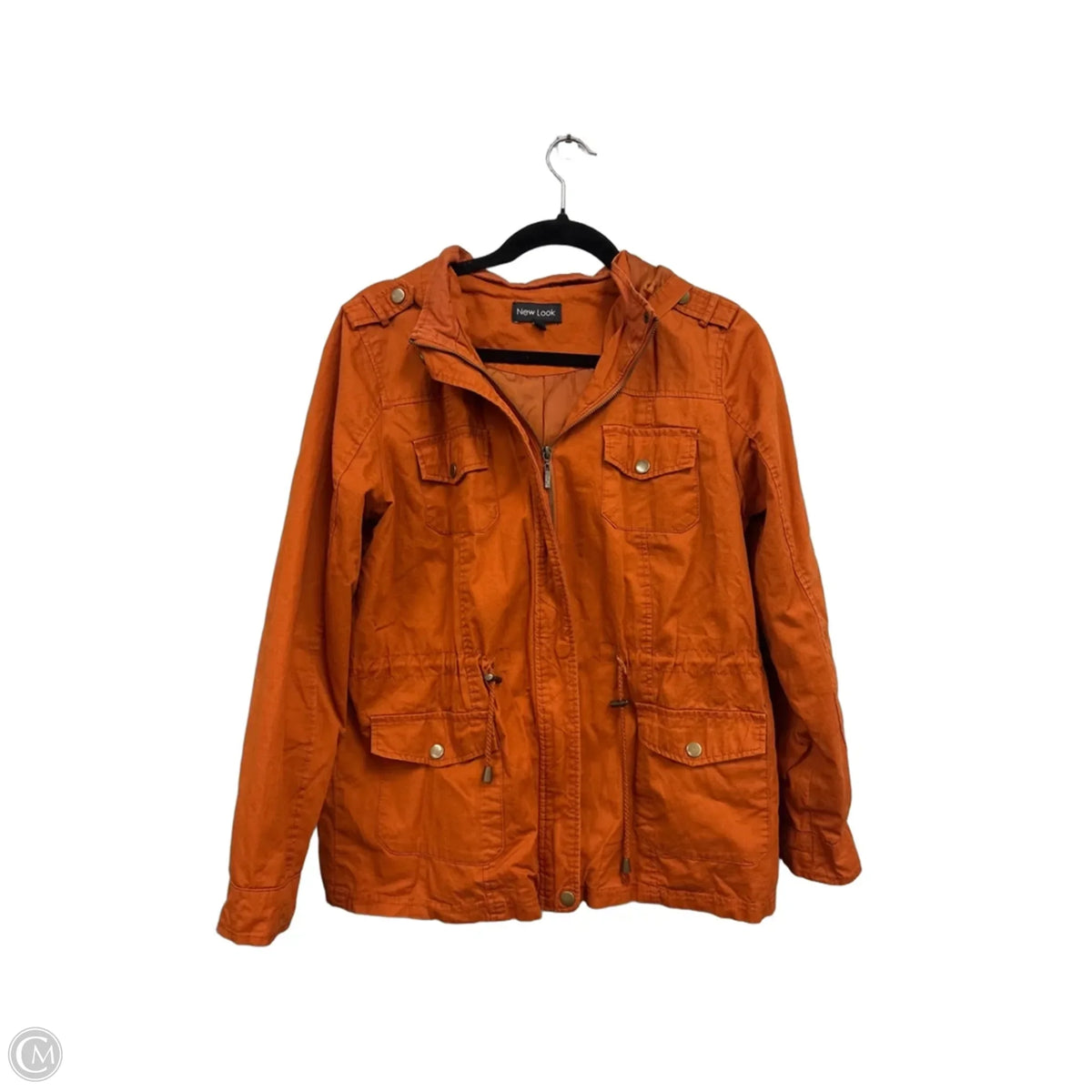 Jacket Utility By Clothes Mentor In Orange, Size: L
