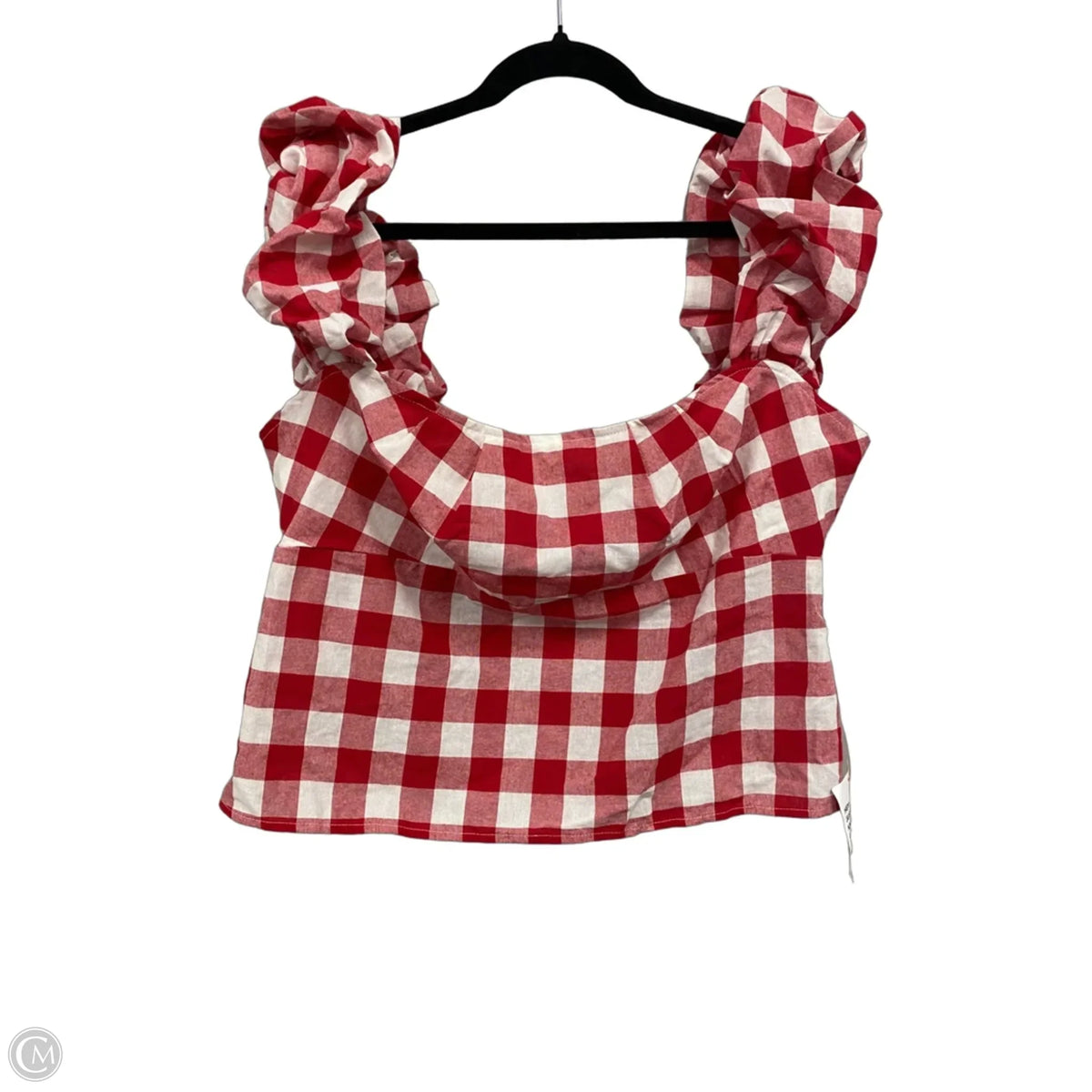Top Short Sleeve By Asos In Red & White, Size: 14