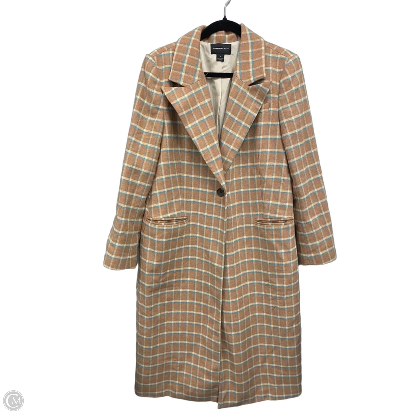 Jacket Other By Something Navy In Blue & Brown, Size: S