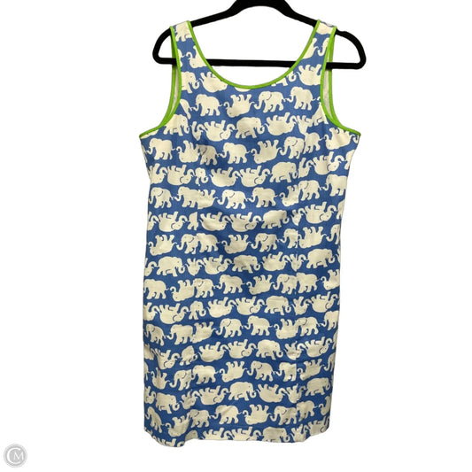 Dress Designer By Lilly Pulitzer In Blue & White, Size: 14