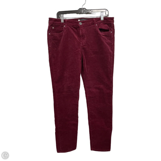 Pants Corduroy By Kut In Maroon, Size: 14