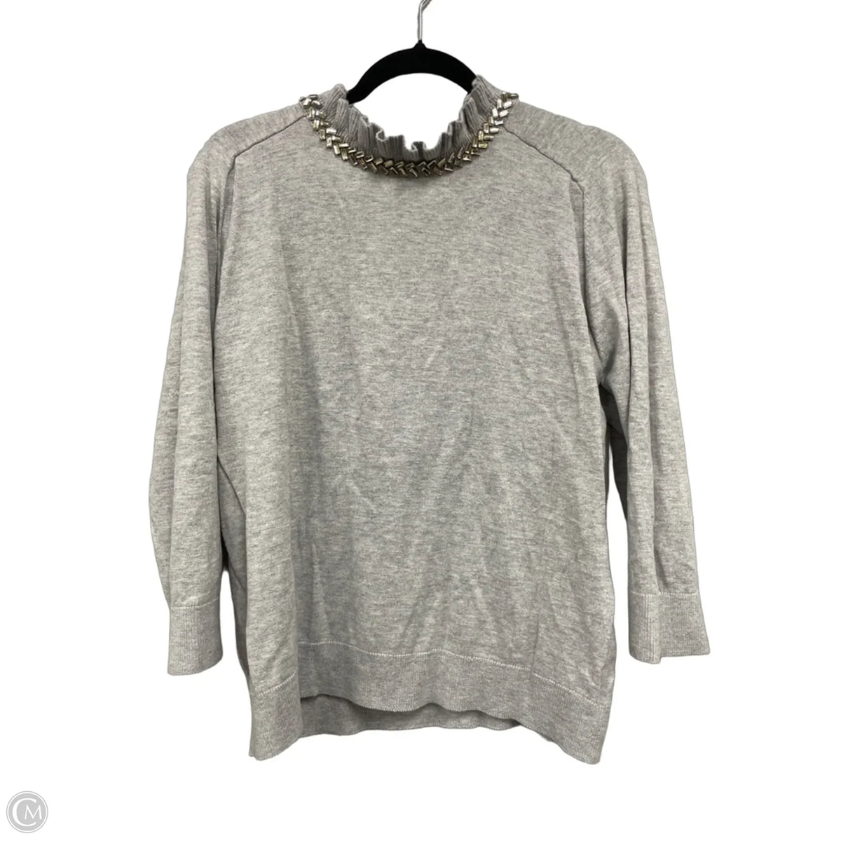 Sweater By Talbots In Grey & Silver, Size: L