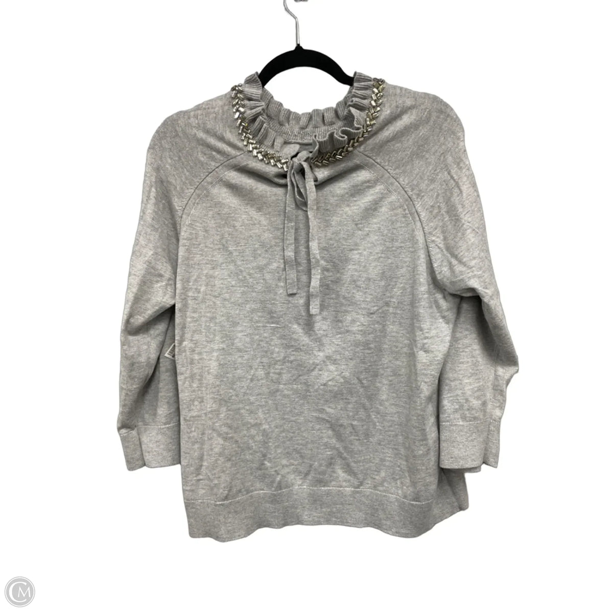 Sweater By Talbots In Grey & Silver, Size: L