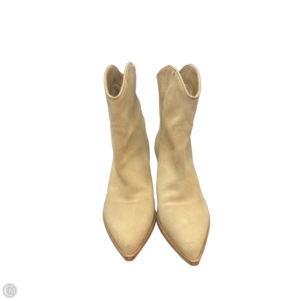 Boots Ankle Heels By Steve Madden In Tan, Size: 8