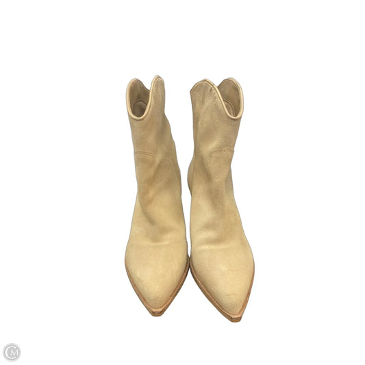 Boots Ankle Heels By Steve Madden In Tan, Size: 8