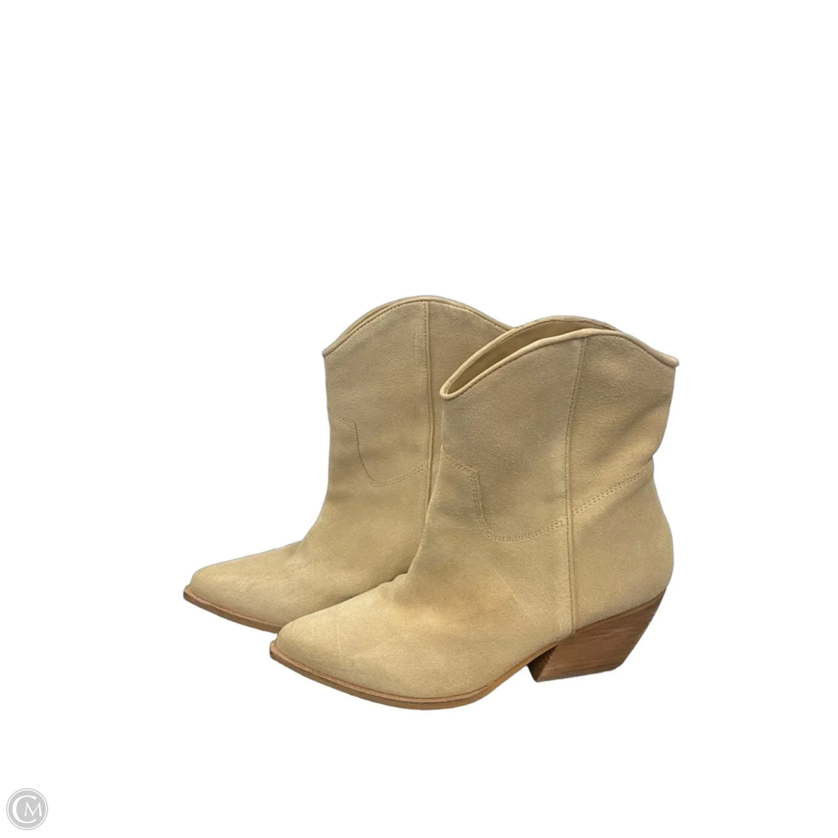 Boots Ankle Heels By Steve Madden In Tan, Size: 8