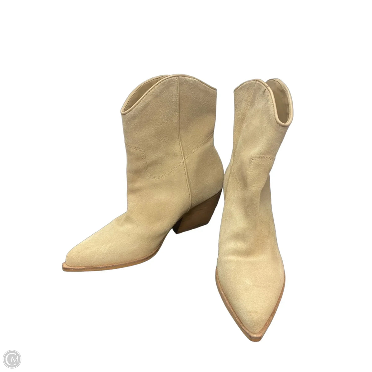 Boots Ankle Heels By Steve Madden In Tan, Size: 8