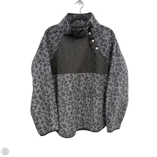 Jacket Fleece By J. Crew In Blue & Grey, Size: Xl