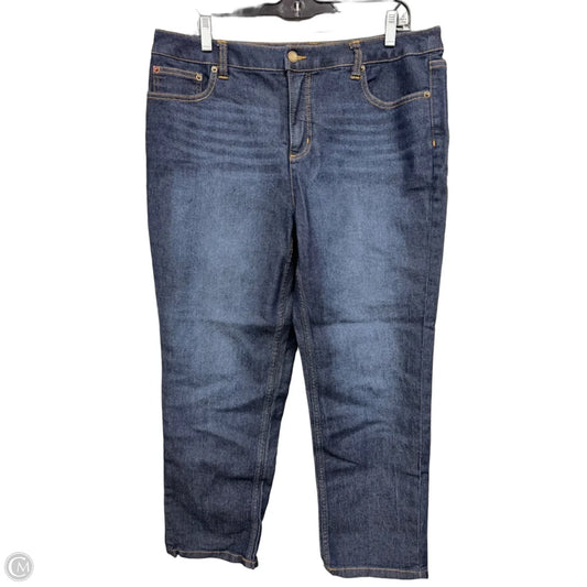 Jeans Straight By Liz Claiborne In Blue, Size: 14