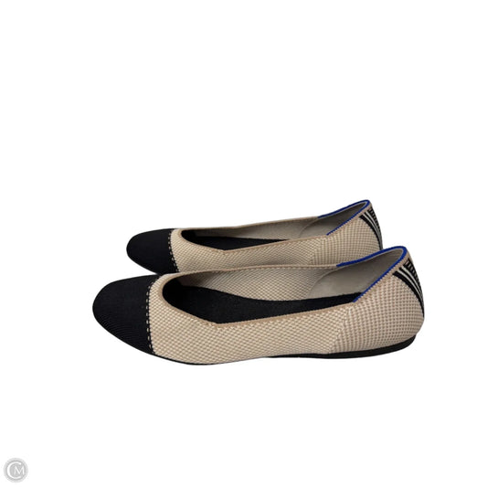 Shoes Flats By Rothys In Black & Cream, Size: 9.5
