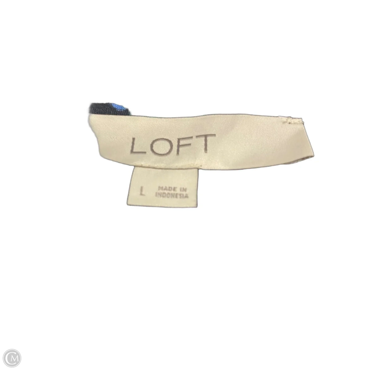 Blouse Long Sleeve By Loft In Black & Blue, Size: L
