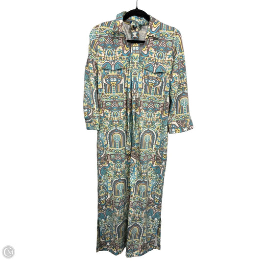 Dress Casual Maxi By J Mclaughlin In Blue & Brown, Size: M