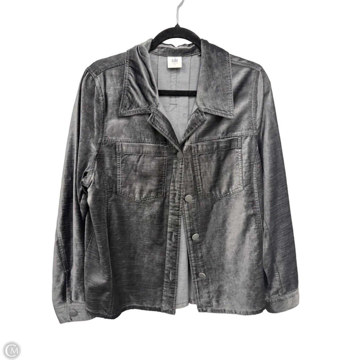 Jacket Shirt By Cabi In Grey, Size: L