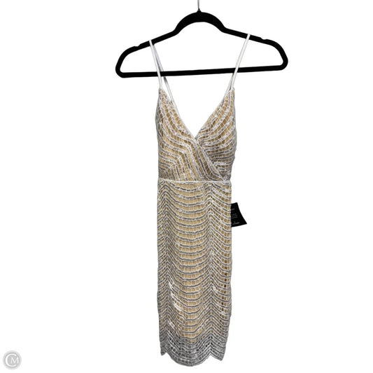 Dress Party Short By Lulus In Silver & White, Size: Xs