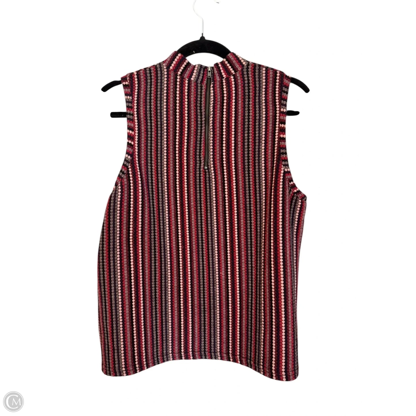 Top Sleeveless By Postmark In Striped Pattern, Size: L