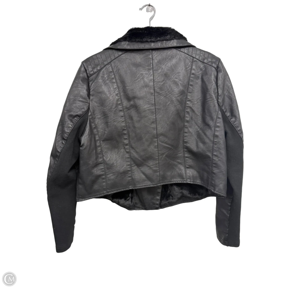Jacket Moto By Baccini In Black, Size: Xlp