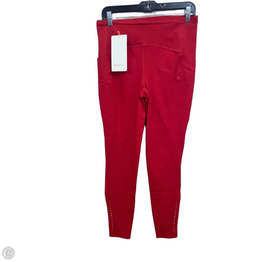 Athletic Leggings By Lululemon In Red, Size: 10