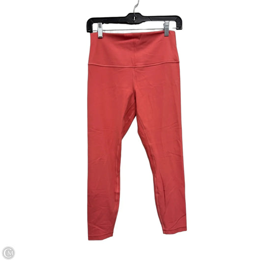 Athletic Leggings By Lululemon In Coral, Size: 8