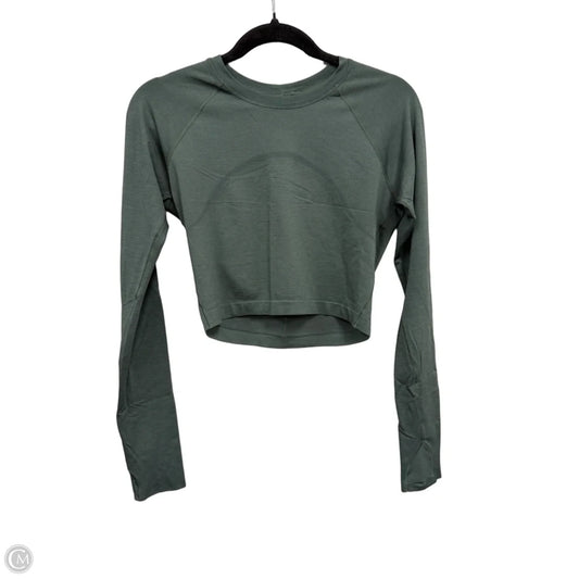 Athletic Top Long Sleeve Crewneck By Lululemon In Green, Size: 8