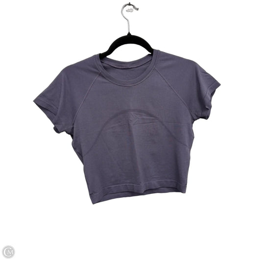 Athletic Top Short Sleeve By Lululemon In Purple, Size: 8