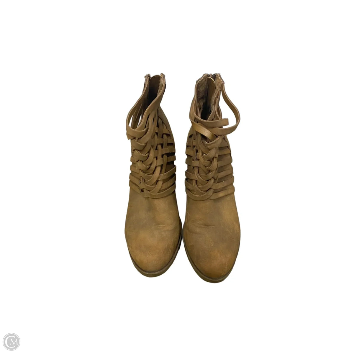 Boots Ankle Heels By Clothes Mentor In Brown, Size: 9