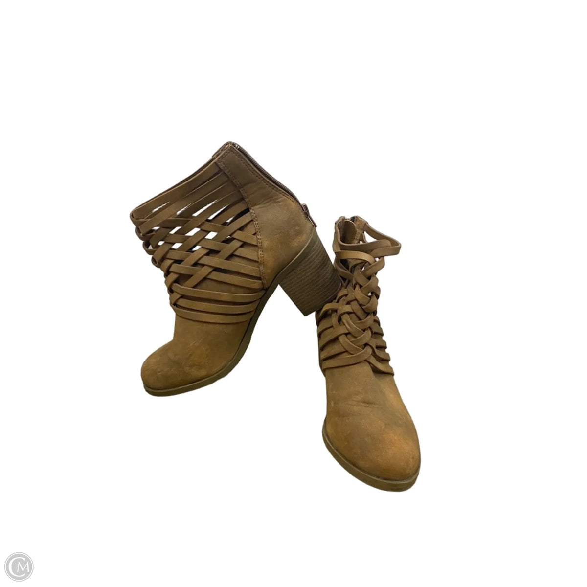 Boots Ankle Heels By Clothes Mentor In Brown, Size: 9