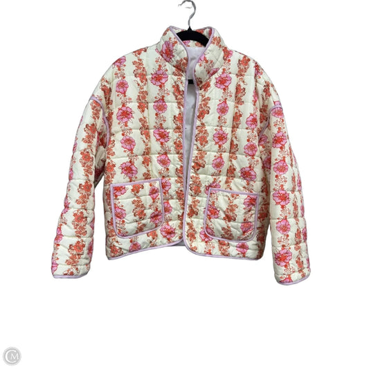 Jacket Puffer & Quilted By Clothes Mentor In Orange & Pink, Size: L