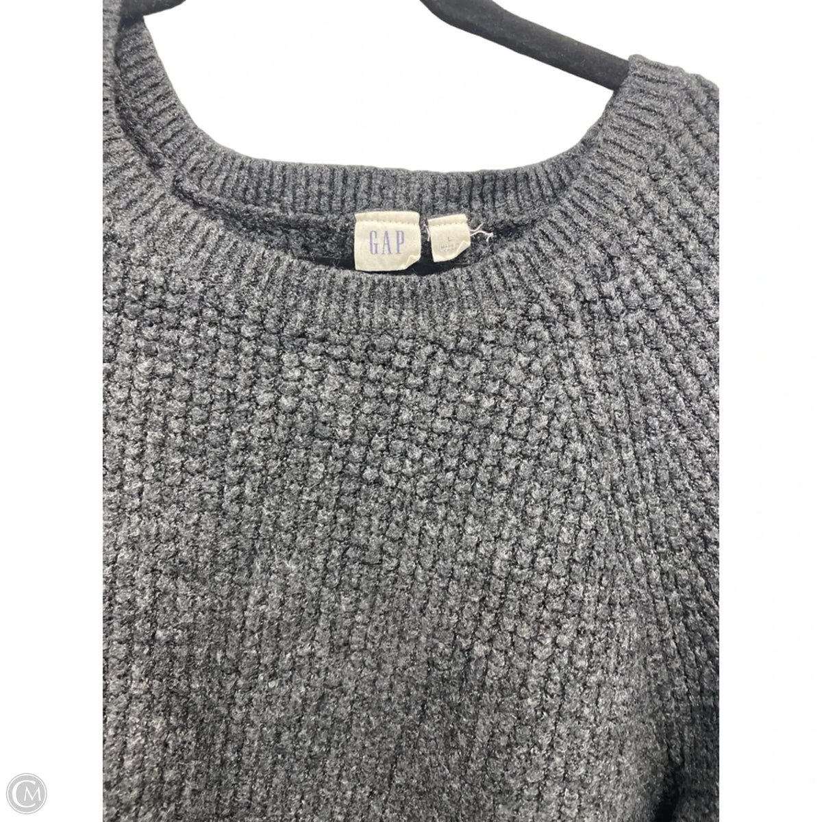 Sweater By Gap In Grey, Size: L
