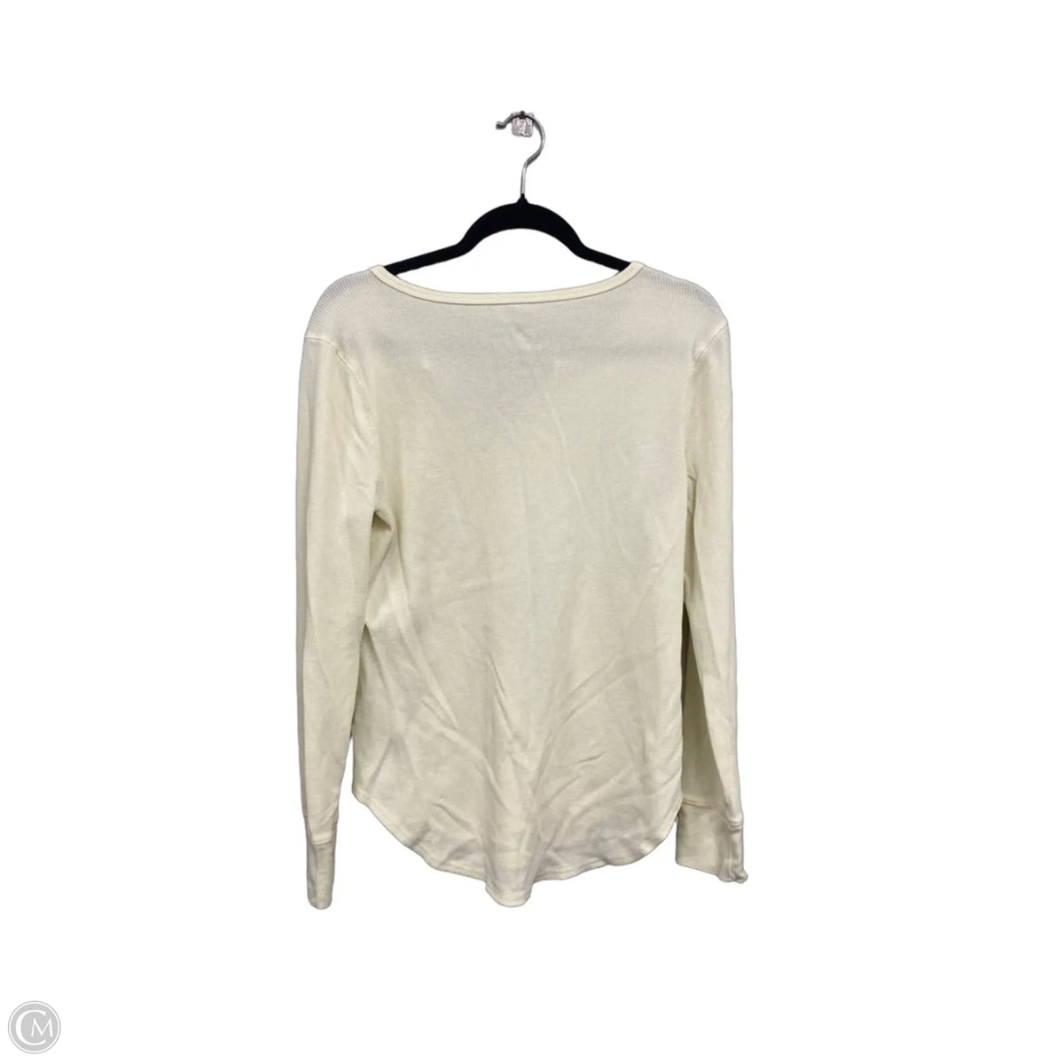 Top Long Sleeve Basic By Gap In Cream, Size: L