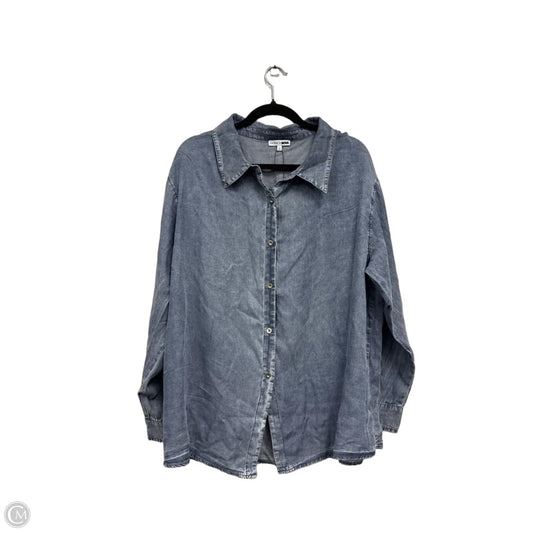 Top Long Sleeve By Fashion Nova In Blue, Size: 3x