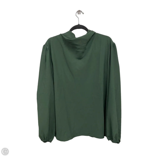 Blouse Long Sleeve By Ann Taylor In Green, Size: Xl